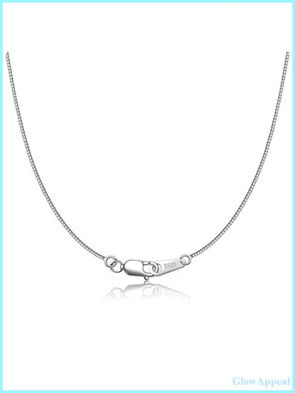 925 Sterling Silver 0.8mm Box Chain Necklace for Women 16-24 Inch